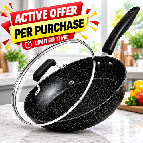 Non stick frying pan with - stick,